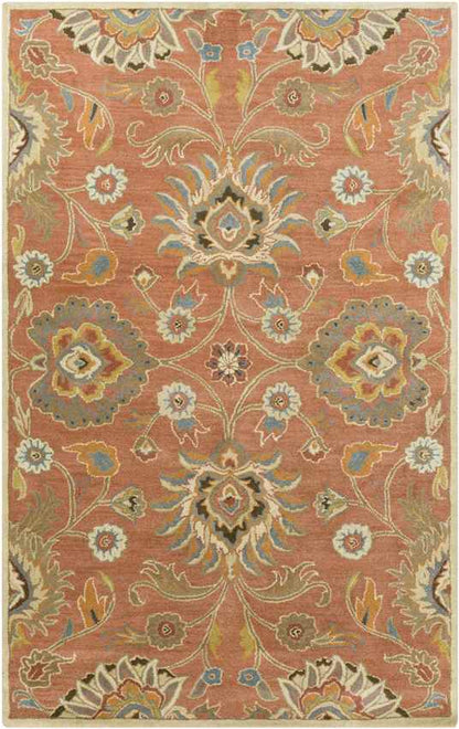 Eckville Traditional Rust Area Rug