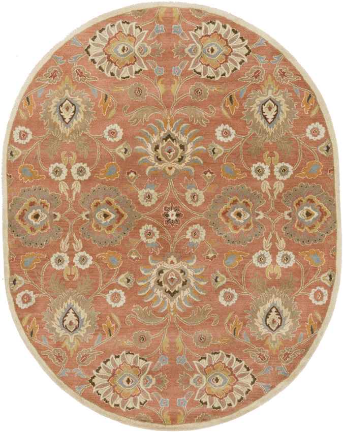 Eckville Traditional Rust Area Rug