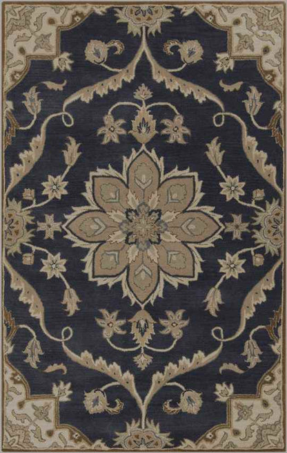 Carman Traditional Navy Area Rug