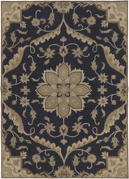 Carman Traditional Navy Area Rug