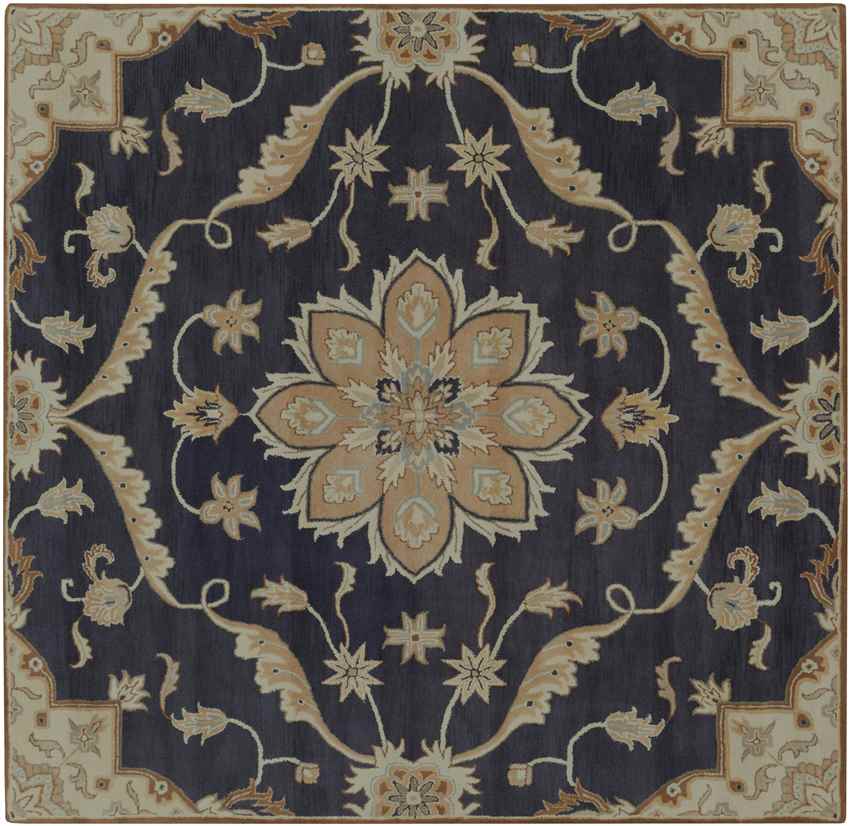 Carman Traditional Navy Area Rug