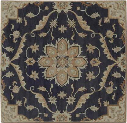 Carman Traditional Navy Area Rug