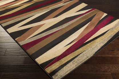 Biberbach Modern Burgundy Area Rug
