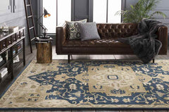 Roblin Traditional Navy Area Rug