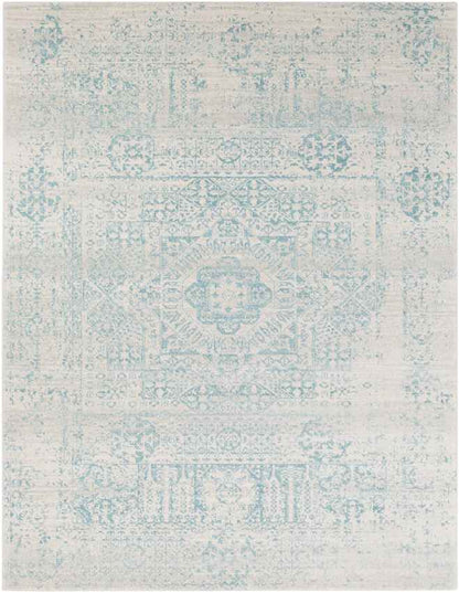 Bay Bulls Traditional Teal Area Rug