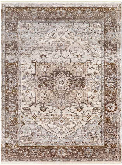 Tilt Cove Traditional Dark Brown Area Rug