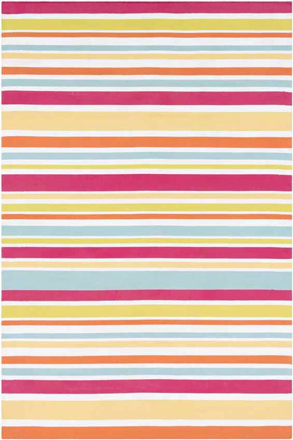 Fareham Modern Bright Pink/Yellow Area Rug