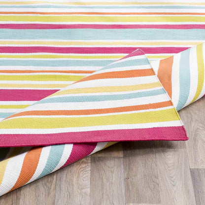 Fareham Modern Bright Pink/Yellow Area Rug