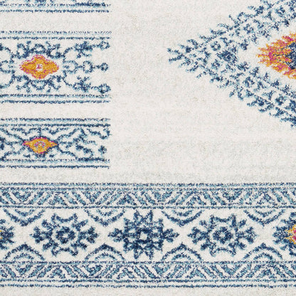 Ajax Rustic Dark Blue/Sky Blue Area Rug