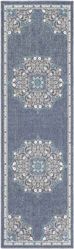 Balcarres Traditional Navy Area Rug