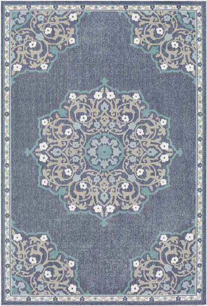 Balcarres Traditional Navy Area Rug
