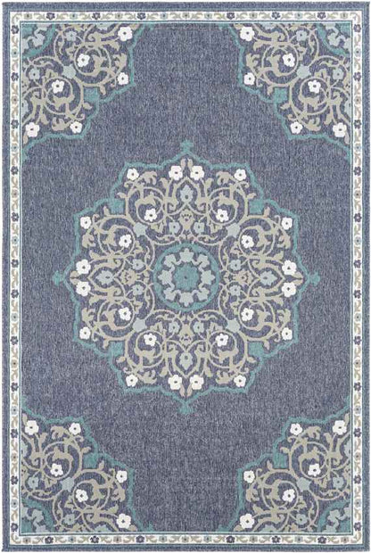 Balcarres Traditional Navy Area Rug