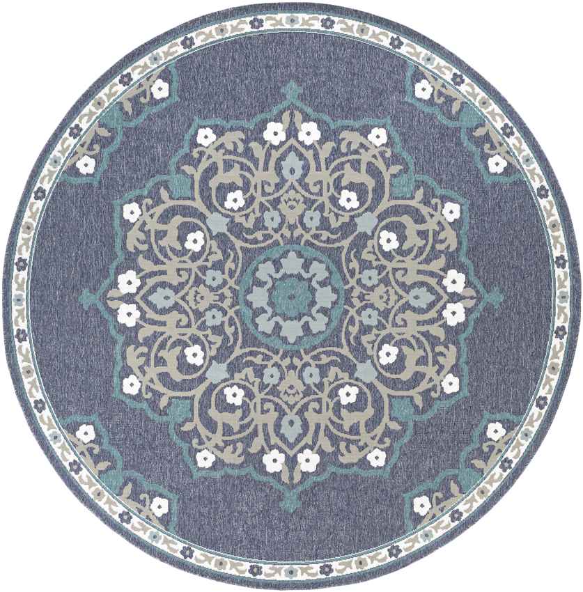 Balcarres Traditional Navy Area Rug