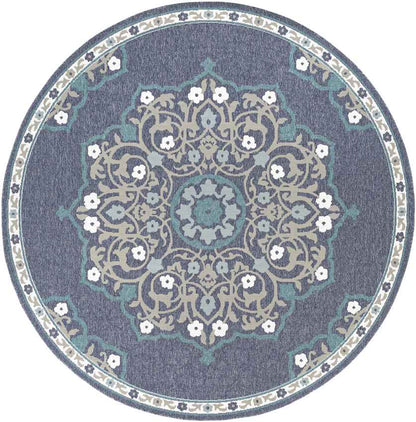 Balcarres Traditional Navy Area Rug