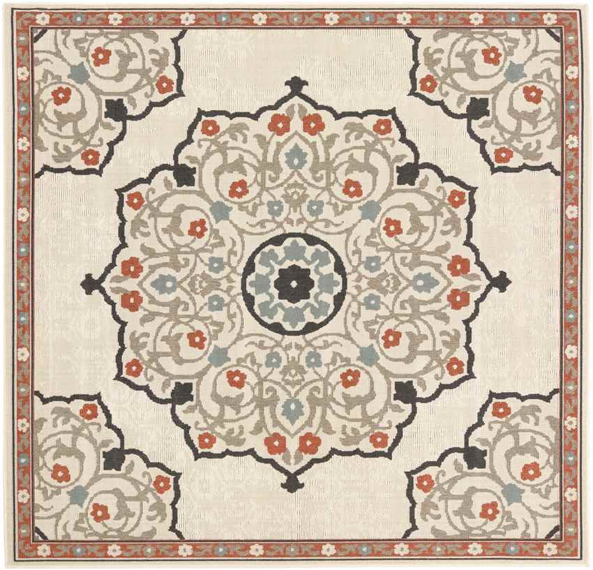 Balcarres Traditional Burnt Orange Area Rug