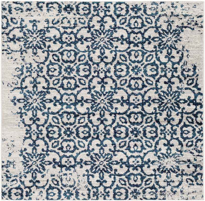 Dalmeny Traditional Navy Area Rug