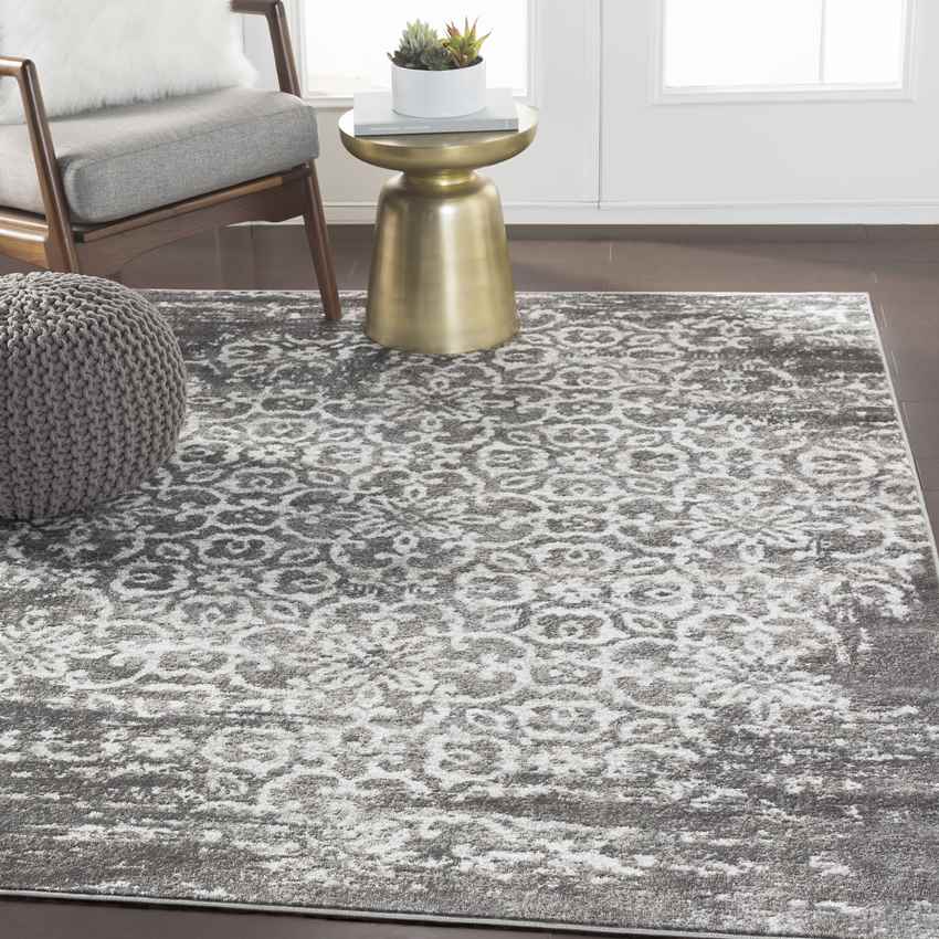 Dalmeny Traditional Charcoal Area Rug