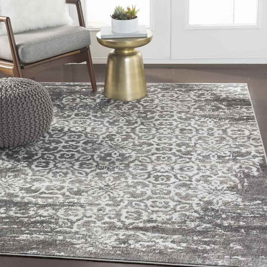 Dalmeny Traditional Charcoal Area Rug