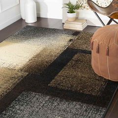 Norquay Modern Dark Brown Area Rug