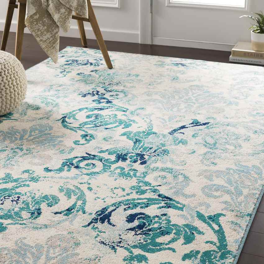 Redvers Modern Teal Area Rug