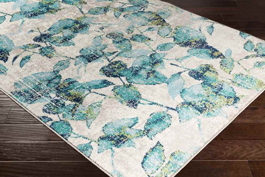Rouleau Modern Teal Area Rug