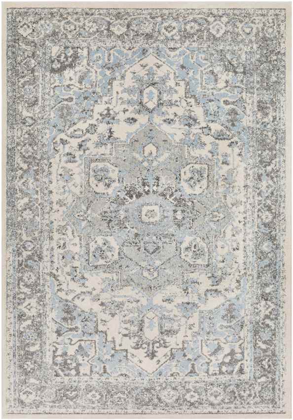 Harlingen Traditional Pale Blue Area Rug