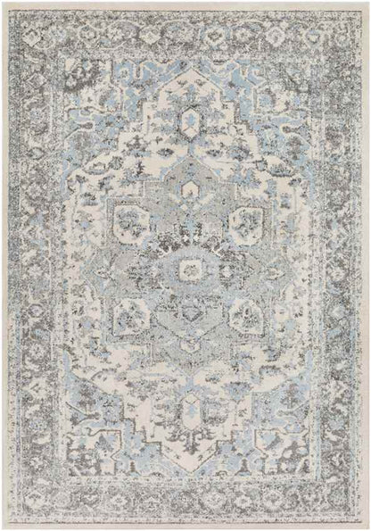 Harlingen Traditional Pale Blue Area Rug