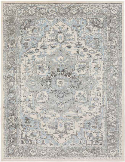 Harlingen Traditional Pale Blue Area Rug