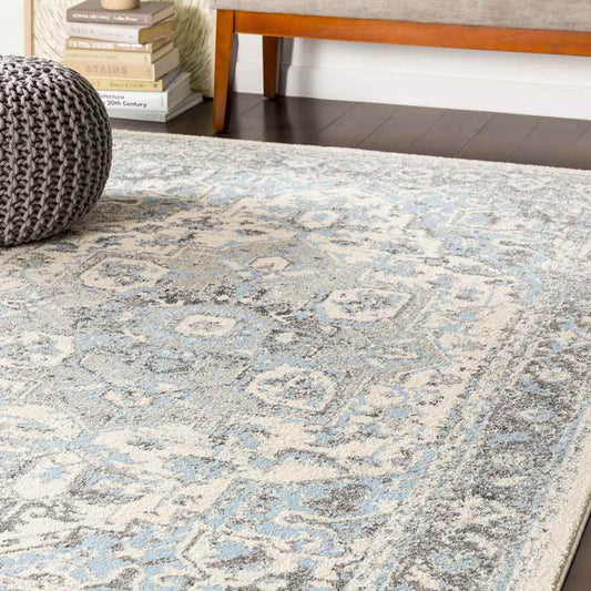 Harlingen Traditional Pale Blue Area Rug