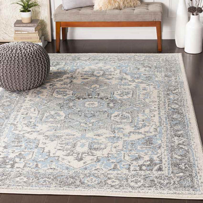 Harlingen Traditional Pale Blue Area Rug