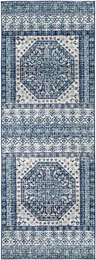 Langweer Traditional Dark Blue Area Rug