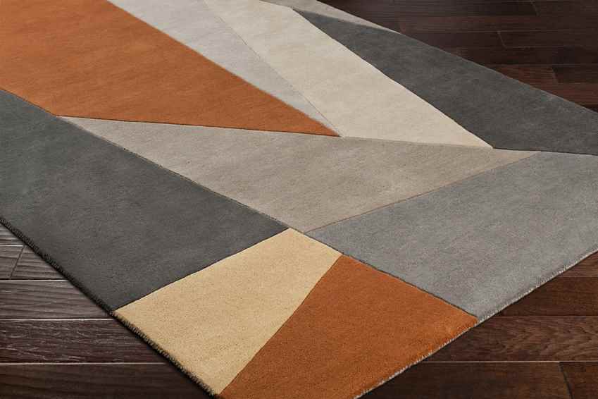 Lollum Modern Burnt Orange Area Rug