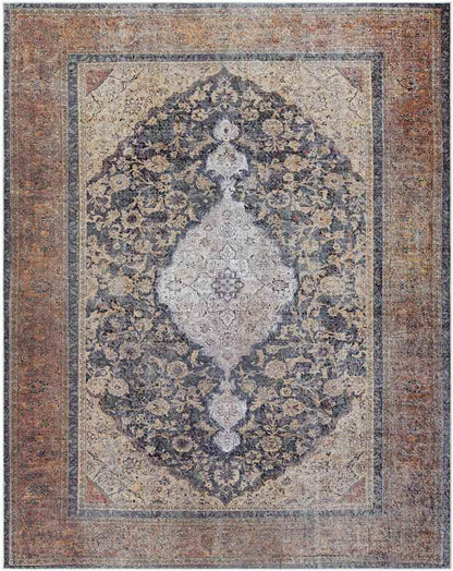 Olterterp Traditional Clay Washable Area Rug