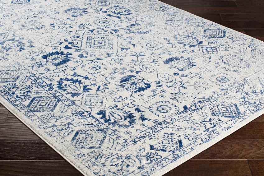 Schingen Traditional Bright Blue Area Rug