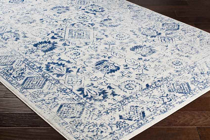 Schingen Traditional Bright Blue Area Rug