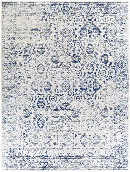 Schingen Traditional Bright Blue Area Rug