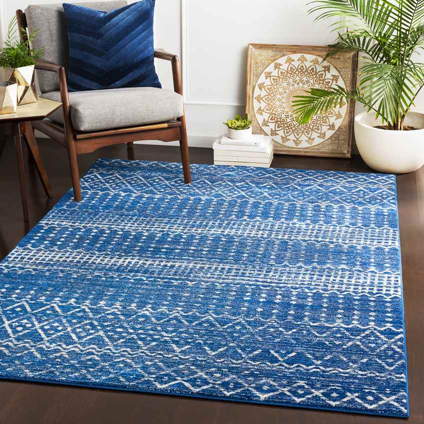 Schrins Global Bright Blue Area Rug