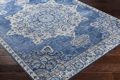 Staveren Traditional Bright Blue Area Rug