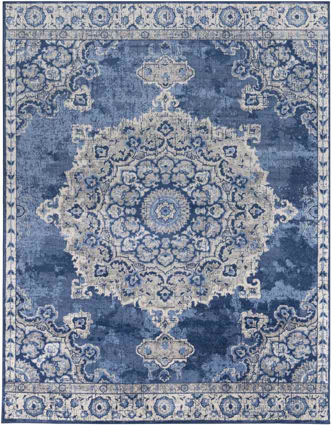 Staveren Traditional Bright Blue Area Rug