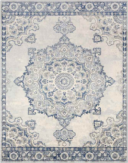 Staveren Traditional Navy Area Rug