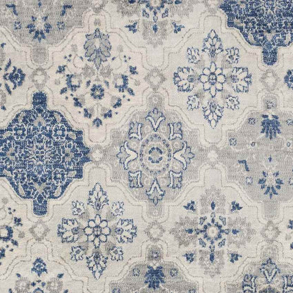 Steggerda Global Bright Blue Area Rug