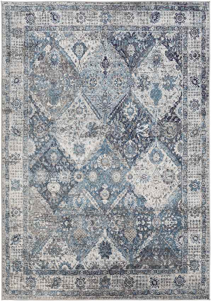 Teerns Traditional Sky Blue Area Rug
