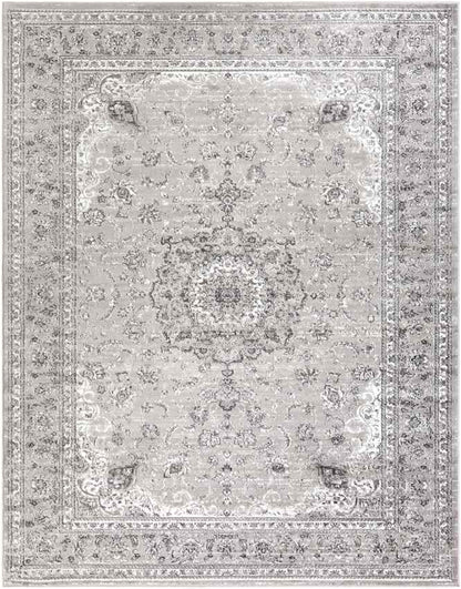 Terband Traditional Charcoal Area Rug