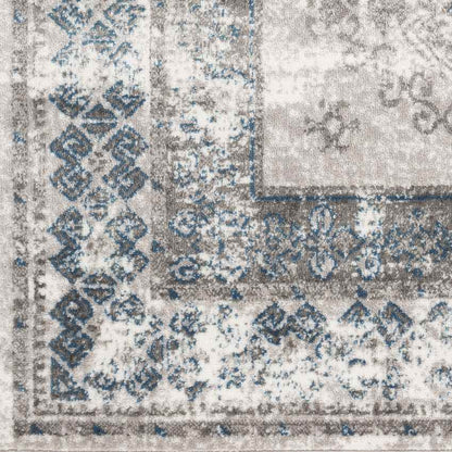 Terhorne Traditional Taupe/Blue Area Rug