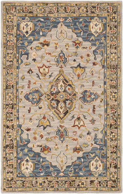 Twijzel Traditional Dark Blue Area Rug