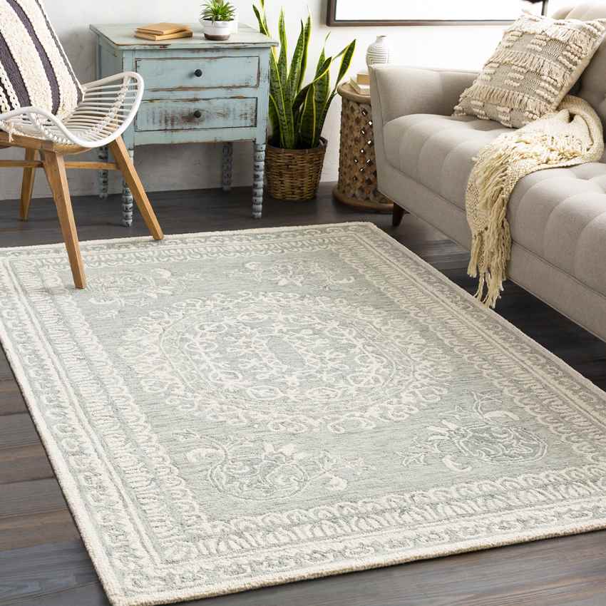 Venekoten Traditional Sea Foam Area Rug