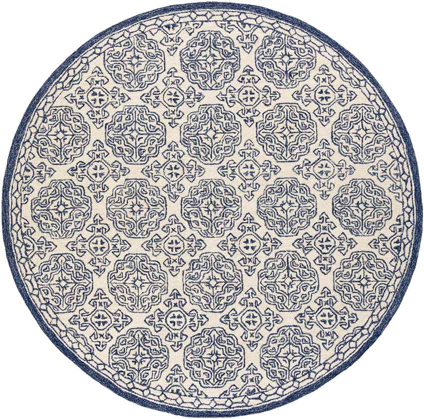 Wilaard Traditional Dark Blue Area Rug