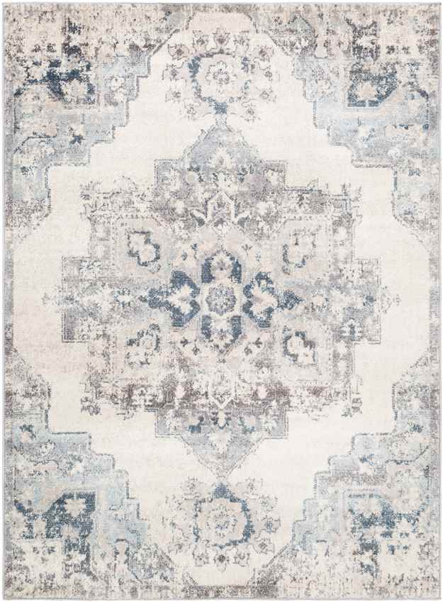 Wommels Traditional Sky Blue Area Rug