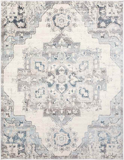 Wommels Traditional Sky Blue Area Rug