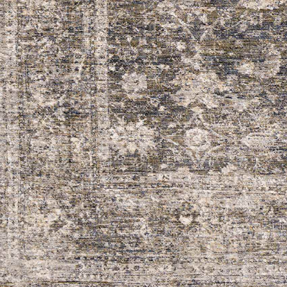 Lucca Traditional Dark Green Area Rug